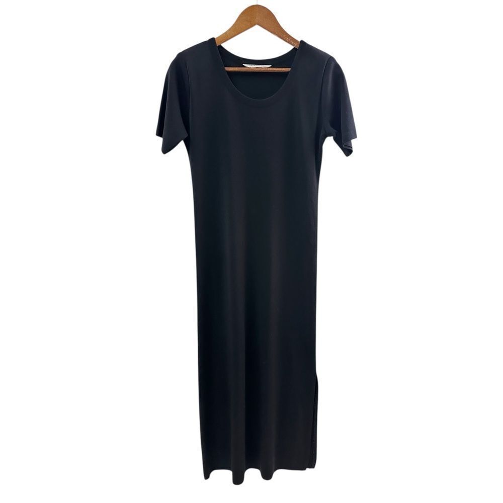 Misook Classic Black Short Sleeve Maxi Dress Size Extra Small